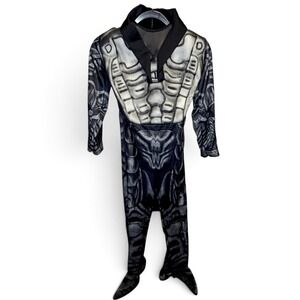 Superman General Zod Costume Kids Size 8/10 Black Grey Good Man of Steel Deluxe